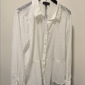Modern Works Men's White Casual Button Down Shirt